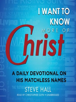 cover image of I Want to Know More of Christ